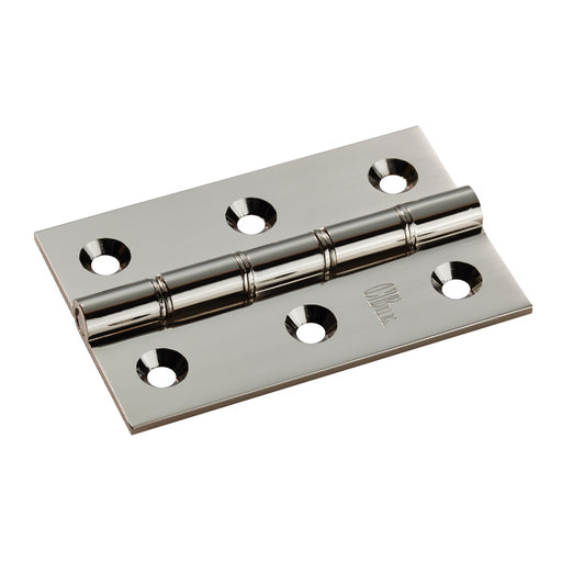 75 X 50 X 2.5Mm Double Phosphor Bronze Washered Butt Hinge C/W Screws (Pair) - Polished Nickel 76 x 50 x 2.5mm