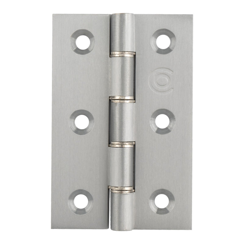 75 X 50 X 2.5Mm Double Stainless Steel Washered Butt Hinge C/W Screws (Pair) - Satin Chrome 76x50x2.5mm
