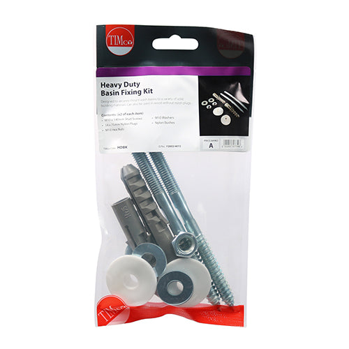 TIMCO Basin Fixing Kit Heavy Duty