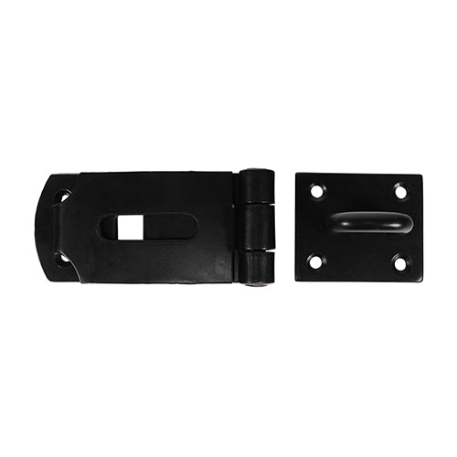 TIMCO Heavy Duty Hasp & Staple Secure Bolt On Black - 10"