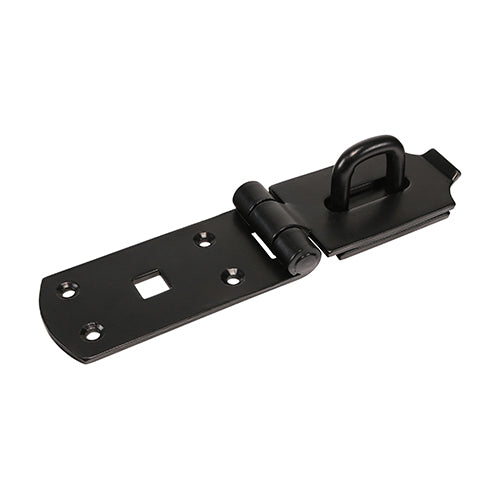 TIMCO Heavy Duty Hasp & Staple Secure Bolt On Black - 10"