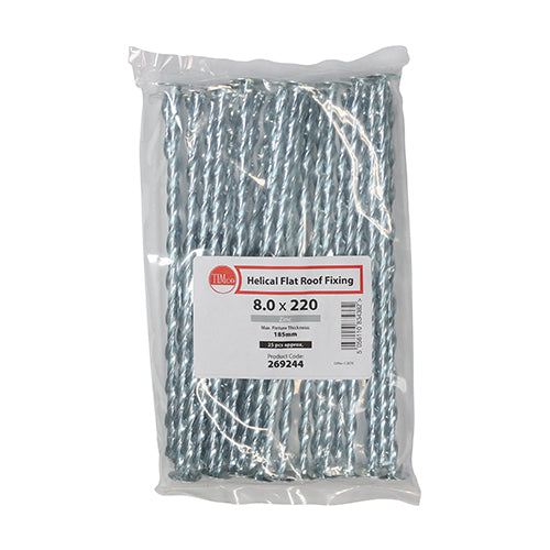 TIMCO Helical Flat Roof Fixing Silver