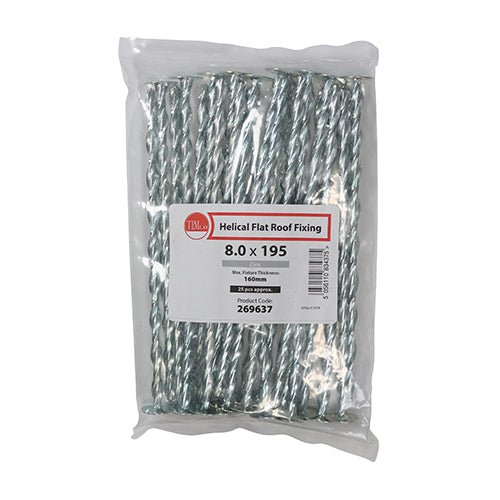 TIMCO Helical Flat Roof Fixing Silver