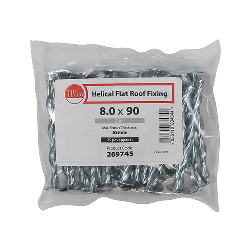 TIMCO Helical Flat Roof Fixing Silver
