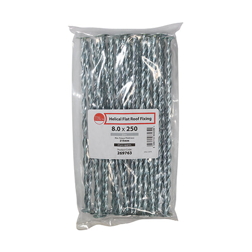 TIMCO Helical Flat Roof Fixing Silver