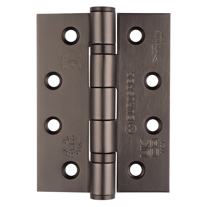 102 X 76 X 3Mm Ball Bearing Hinge Grade 13 C/W Screws (Pair) - Matt Bronze
