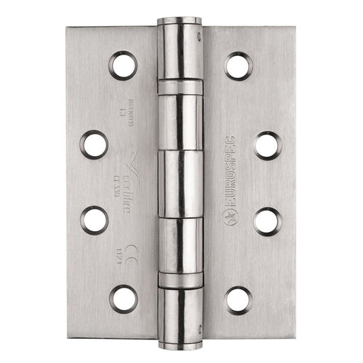 102 X 76 X 3Mm Ball Bearing Hinge Grade 13 C/W Screws (Pair) - Satin Stainless Steel