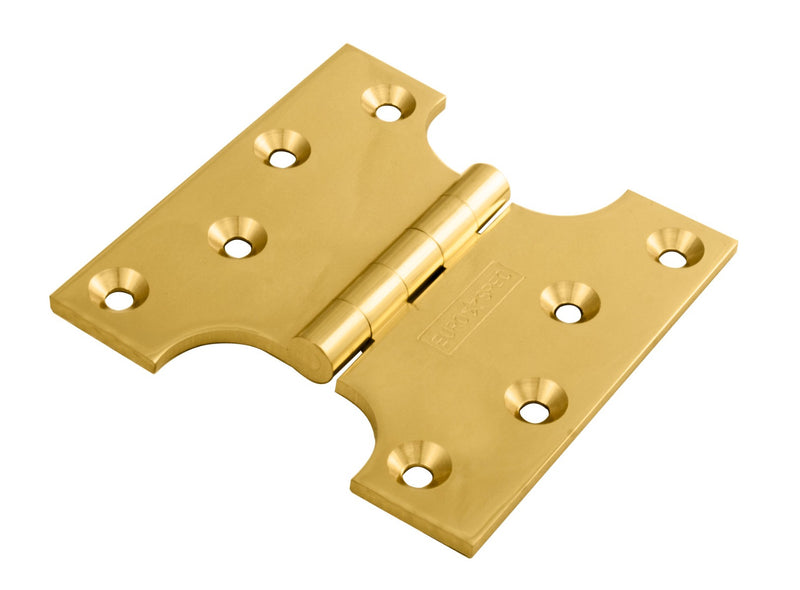 102 X 102 X 4Mm Parliament Hinge C/W Screws (Pair) - Polished Brass