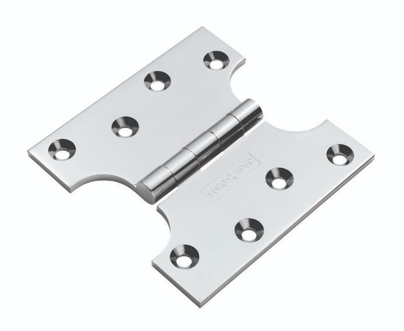 102 X 102 X 4Mm Parliament Hinge C/W Screws (Pair) - Polished Chrome