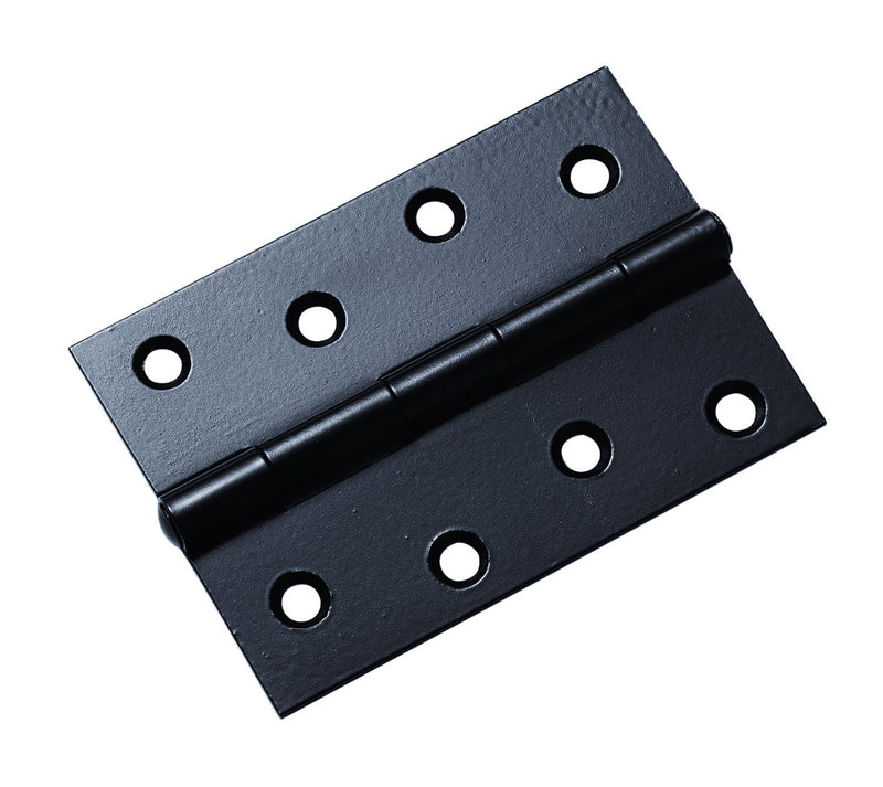 102 X 72 X 2Mm Fixed Pin Hinge C/W Screws (Pair) - Powder Coat Black 102 x 72