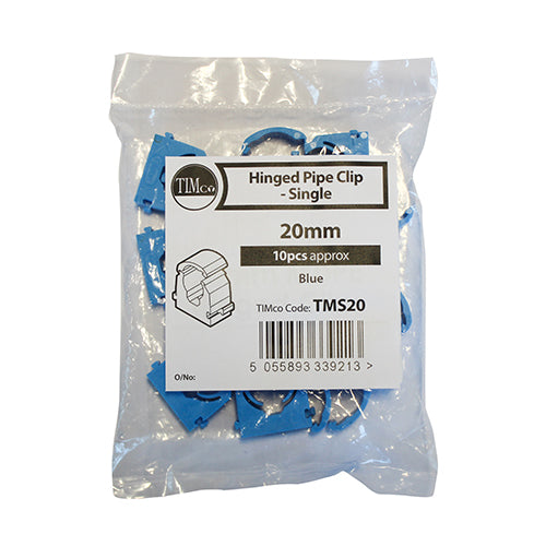MDPE Pipe Clips Blue