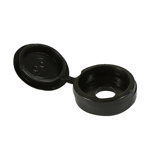 TIMCO Hinged Screw Caps Small Black - To fit 3.0 to 4.5 Screw