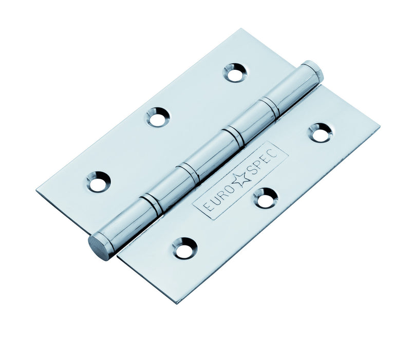 76 X 51 X 1.5Mm Washered Butt Hinge C/W Screws (Pair) - Bright Stainless Steel