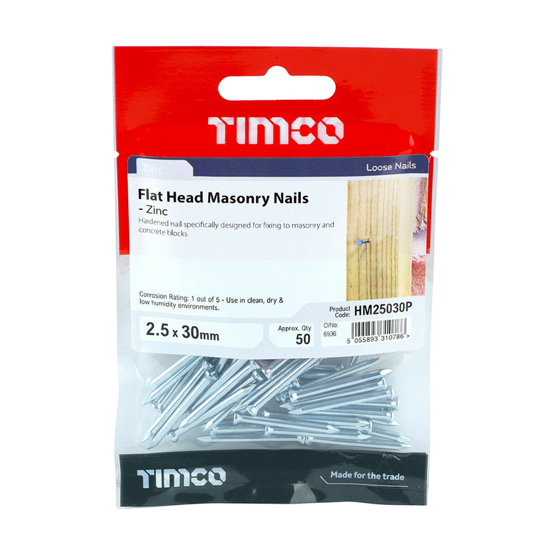TIMCO Masonry Nails Zinc