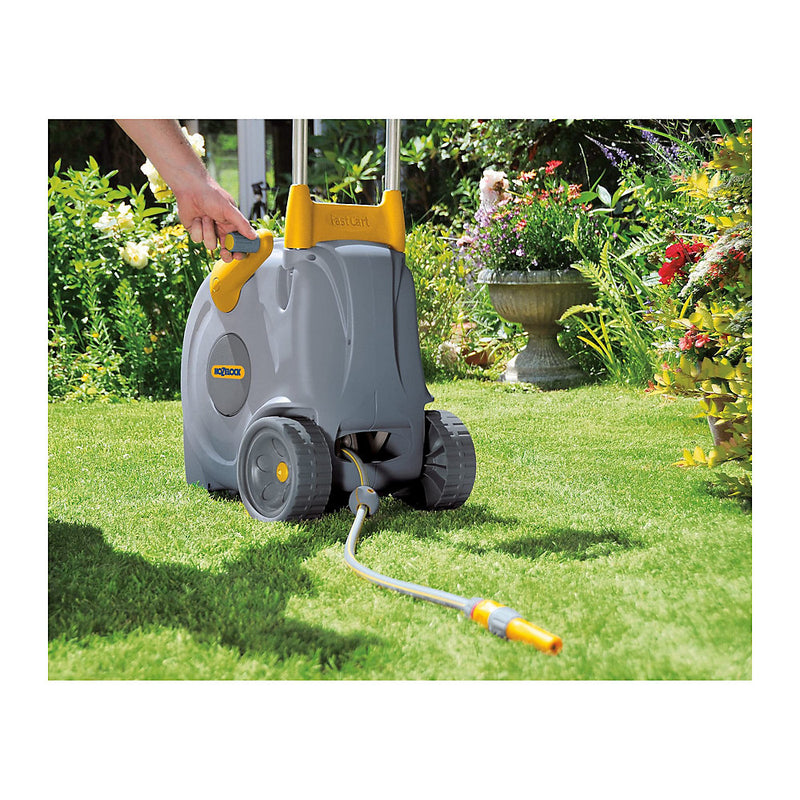 Hozelock Fast Cart Free Standing Garden Watering Hose System 40m 2450