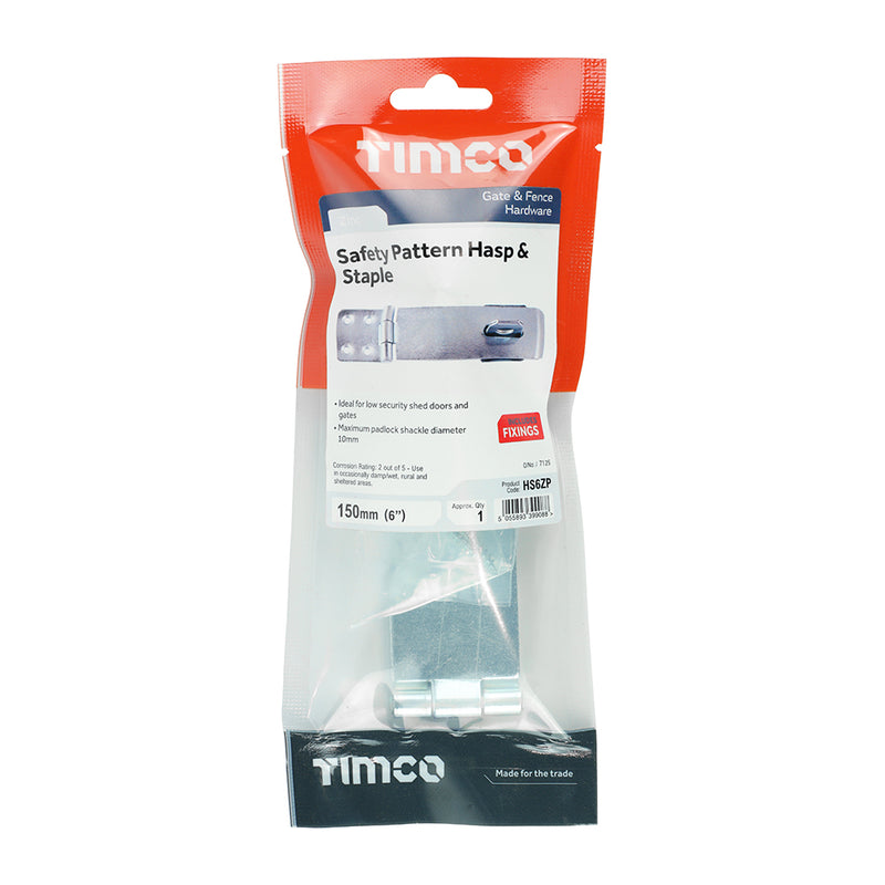 TIMCO Hasp & Staple Safety Pattern — Bag