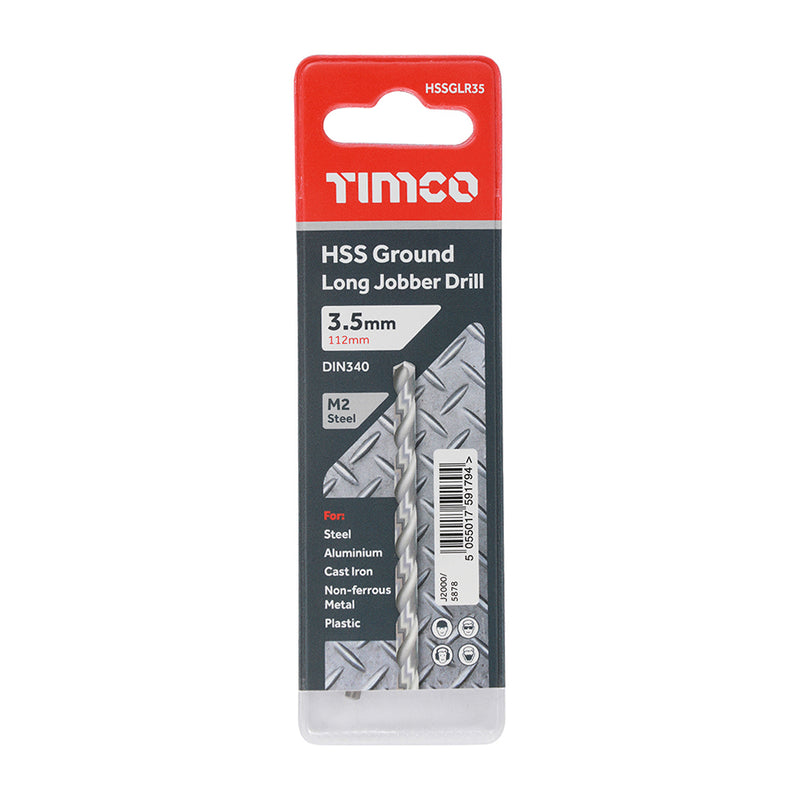 TIMCO Ground Long Jobber Drills HSS M2 - 10.0mm