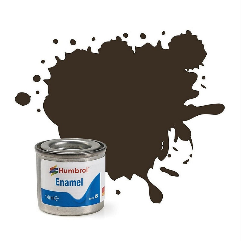 Humbrol No.10 Gloss Service Brown Enamel Paint - 14ml Tin for Model Kits, Miniatures & Craft Projects
