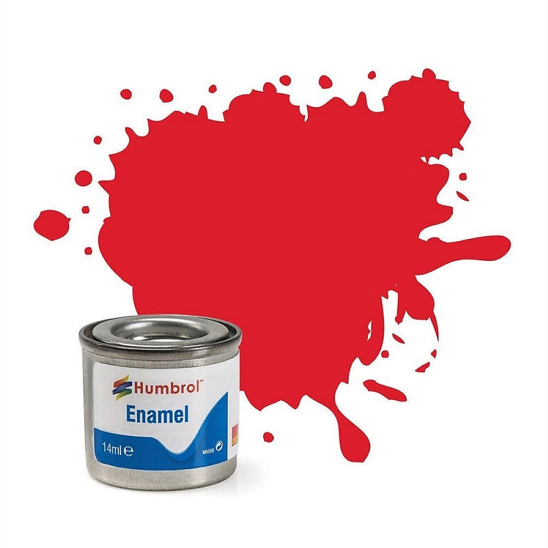 Humbrol No.19 Gloss Bright Red Enamel Paint - 14ml Tin for Model Kits, Miniatures & Craft Projects