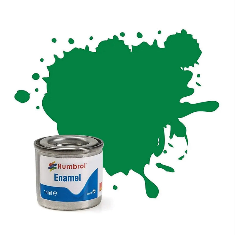 Humbrol No.2 Gloss Emerald Green Enamel Paint - 14ml Tin for Model Kits, Miniatures & Craft Projects