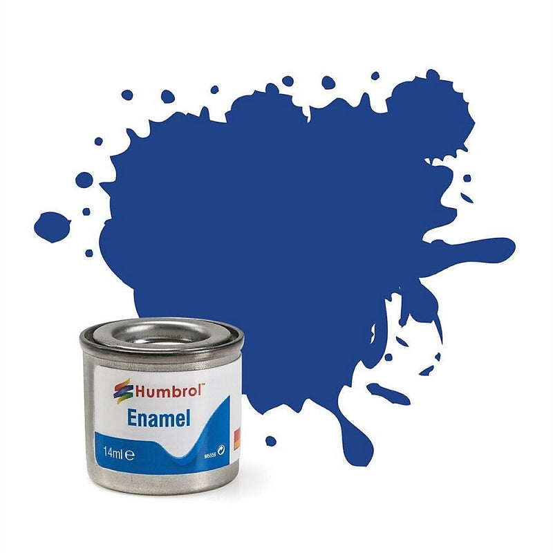 Humbrol No.25 Matt Blue Enamel Paint - 14ml Tin for Model Kits, Miniatures & Craft Projects