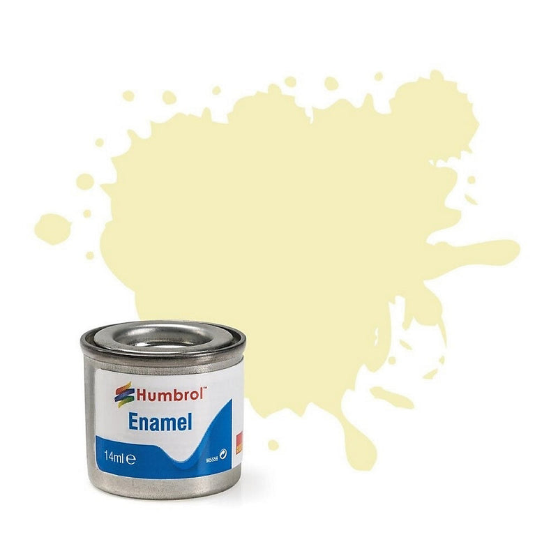 Humbrol No.41 Gloss Ivory Enamel Paint - 14ml Tin for Model Kits, Miniatures & Craft Projects