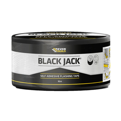 EVERBUILD BLACK JACK SELF ADHESIVE FLASHING TRADE Roll 150mm x 10 m