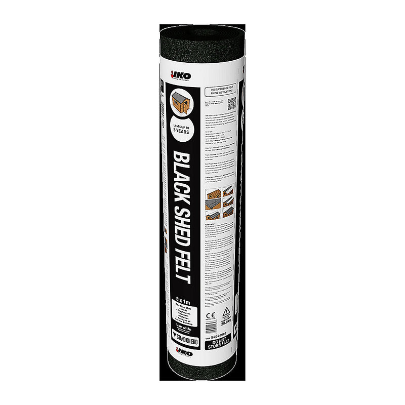 IKO 8m Shed Felt - Black - Waterproof Roofing Solution - 56044000