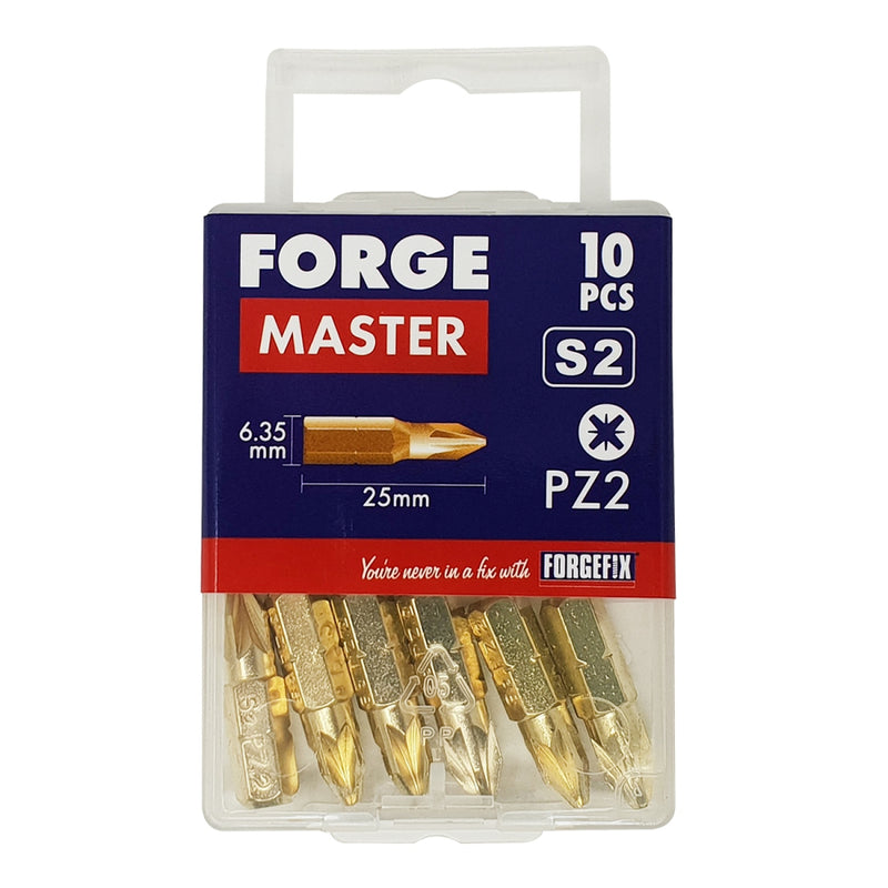 ForgeMaster Pozi Compat. Bit 10 Pieces PZ3 x 25mm