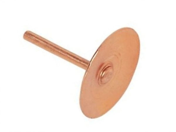 Copper Disc Rivets 20x20x1.5mm 1000 Per Bx