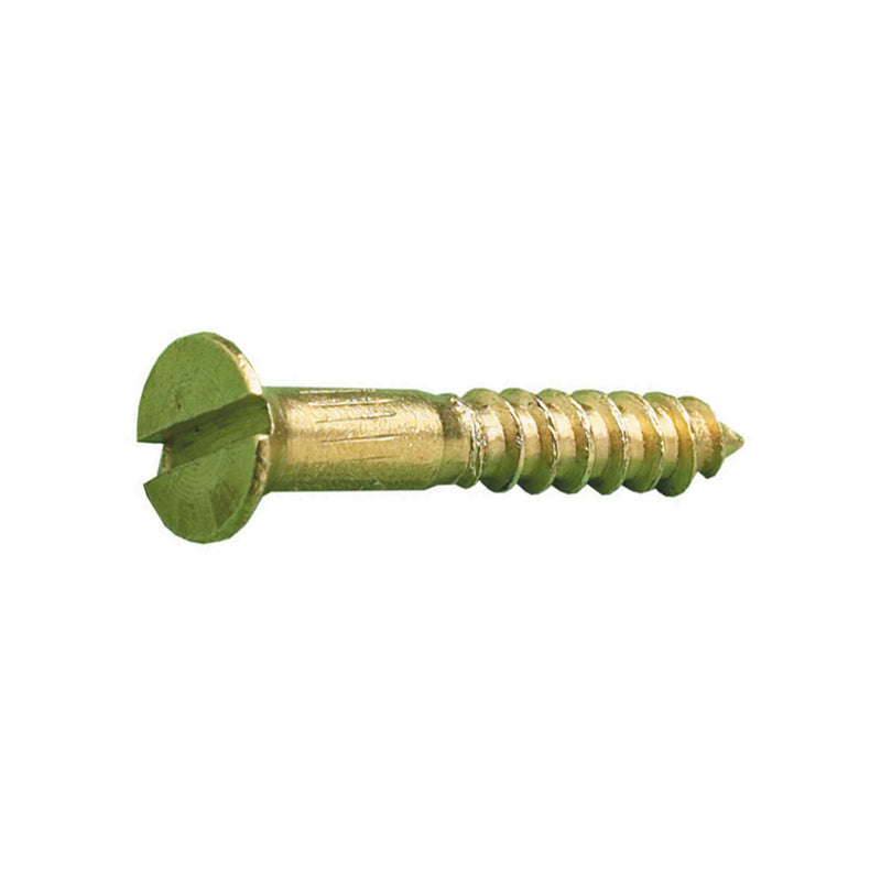 TimberMate Screw Brass 1x10 Slot Csk Hd Single Bx 200