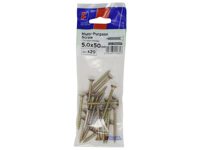 ForgePack Multi-Purpose Screw 20 per Pk ZYP 5.0x50mm (L)