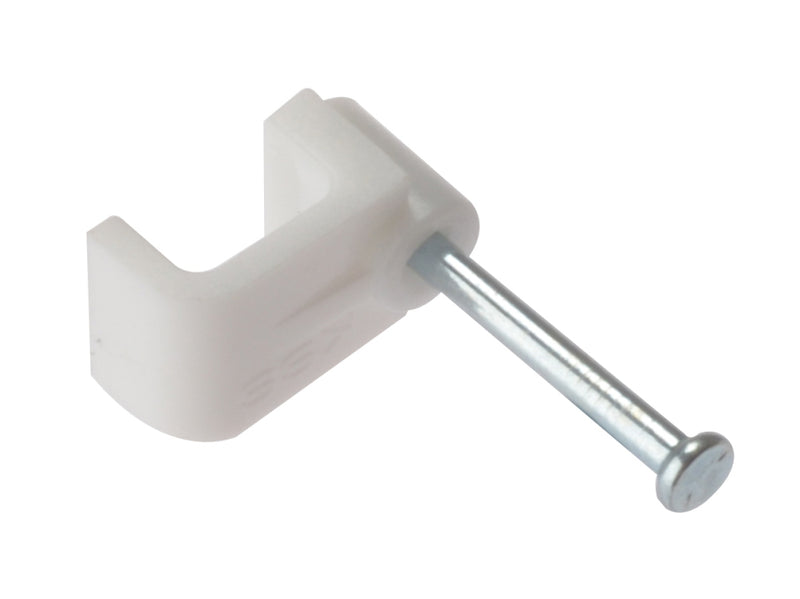 Flat Cable Clip BellWire Bx 100 White