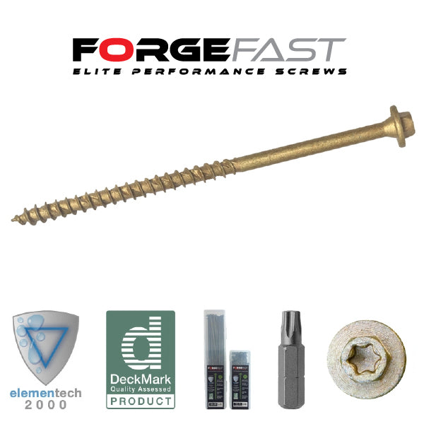 ForgeFast T/Fix Screw7.0x250mm Bx 40 2000h Tan TX
