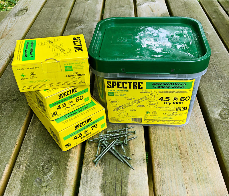 Spectre Decking Screw5.0x100mm Bx 100 - 1000 hours - Green