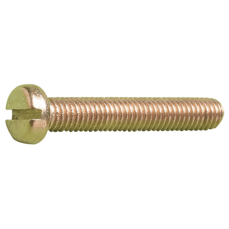 MetalMate Screw Brass M3x25 Slot Pan Hd DIN85 Bx 200