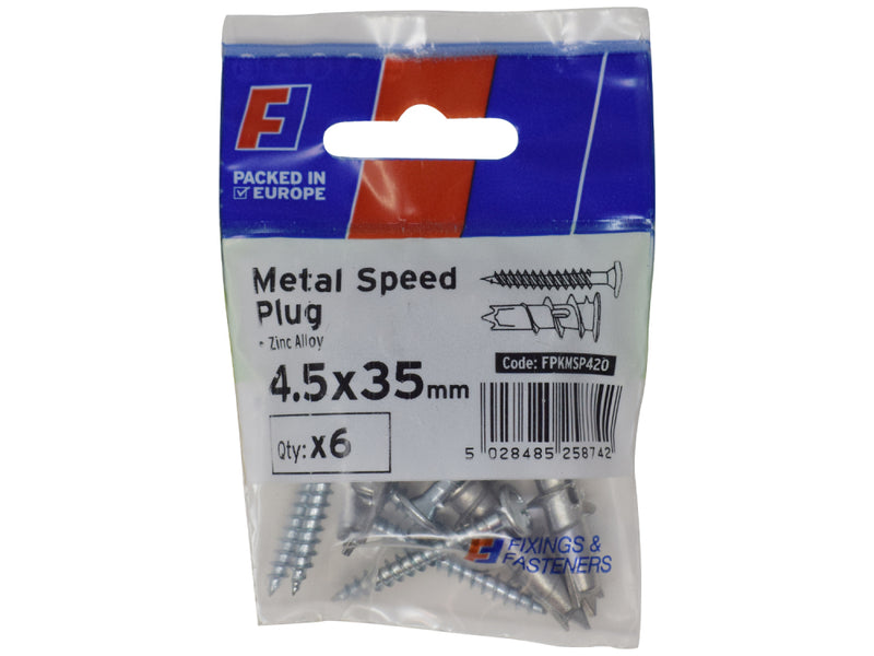 ForgePack Plasterboard Fixing 6 per Pk Zinc 4.5x35mm (S)
