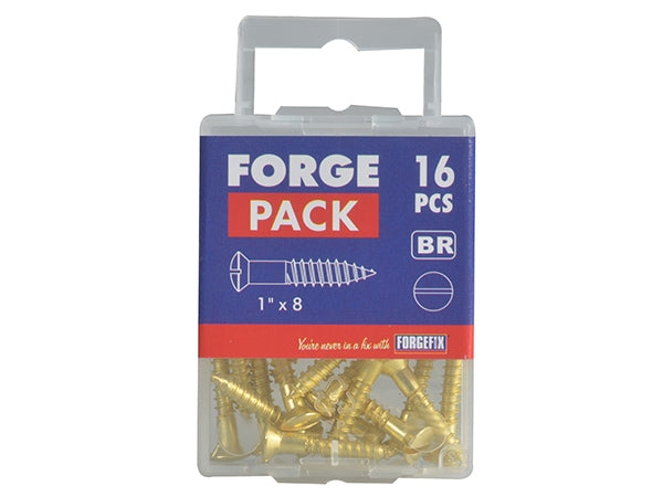 ForgePack Slotted CSK W/Screw 6 per Pk Brass 2"x10