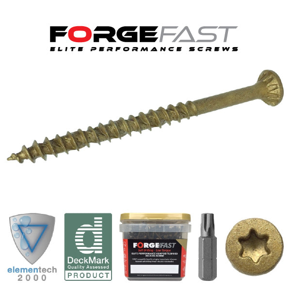 ForgeFast Decking Screw Tan Tub 400 Self-drill 4.5x75mm