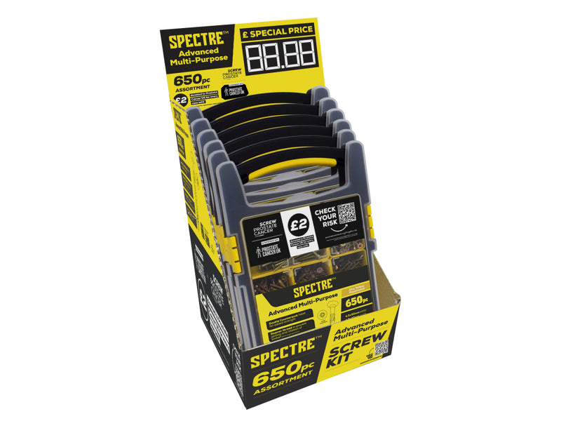 Screw ProstateCancer Screw Kit Spectre Screws 650pc kit