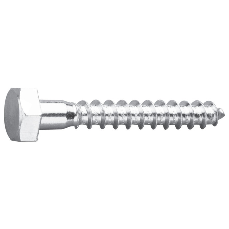 TimberMate Coachscrew 8x30mm BZP Hex Hd DIN571 Bx 200