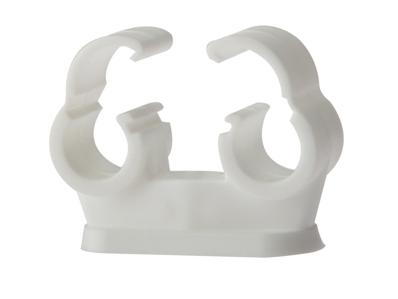 Pipe Clip Double Cliplock 22mm Bx 50 P104