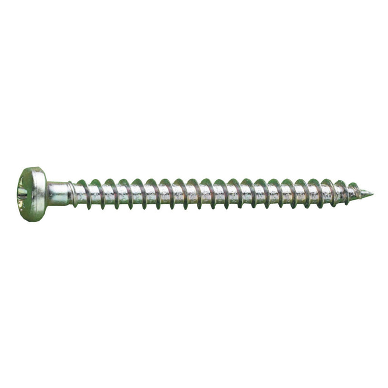 TimberMate Screw BZP 1/2x8 PZ Rnd Hd Twinthread Bx 200