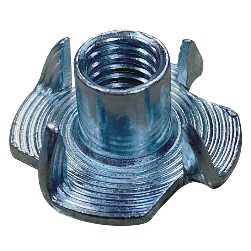 MetalMate Tee Nut BZP M8 Four Prongs 11.0mm Bx 2000