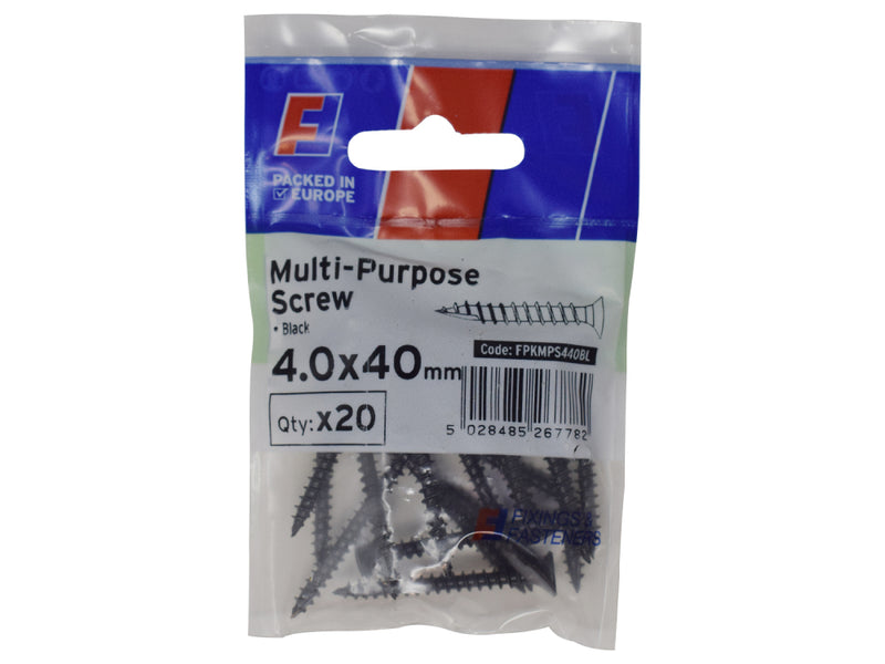 ForgePack Multi-Purpose Screw 50 per Pk Black 3.5x16mm (S)