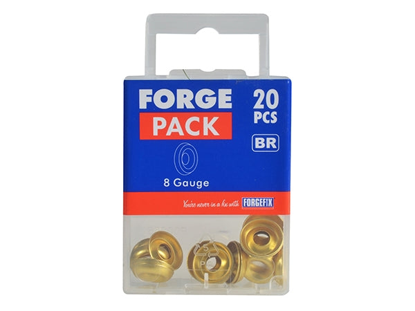 ForgePack Screw Cup Washer 20 per Pk Brass No.8's