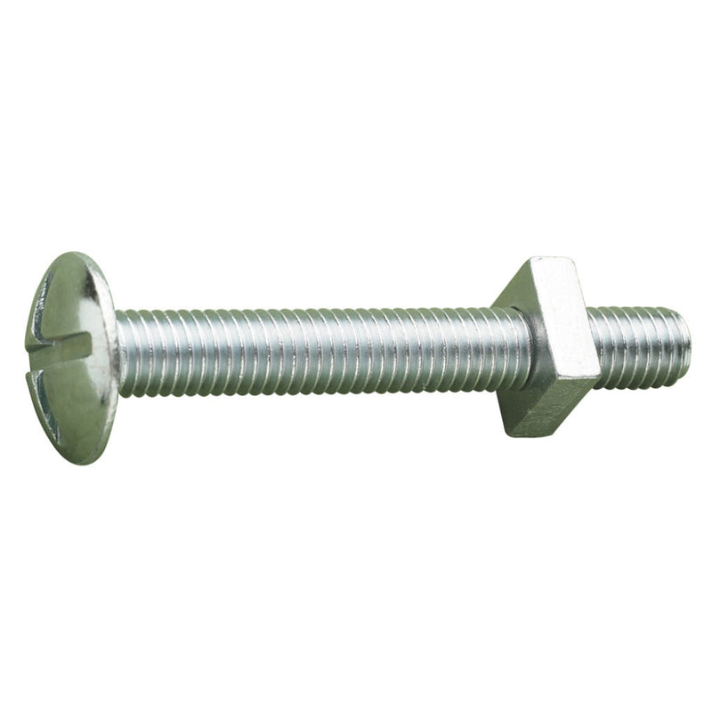 MetalMate Roof Bolt BZP M5x40 c/w Square Nut Bx 200