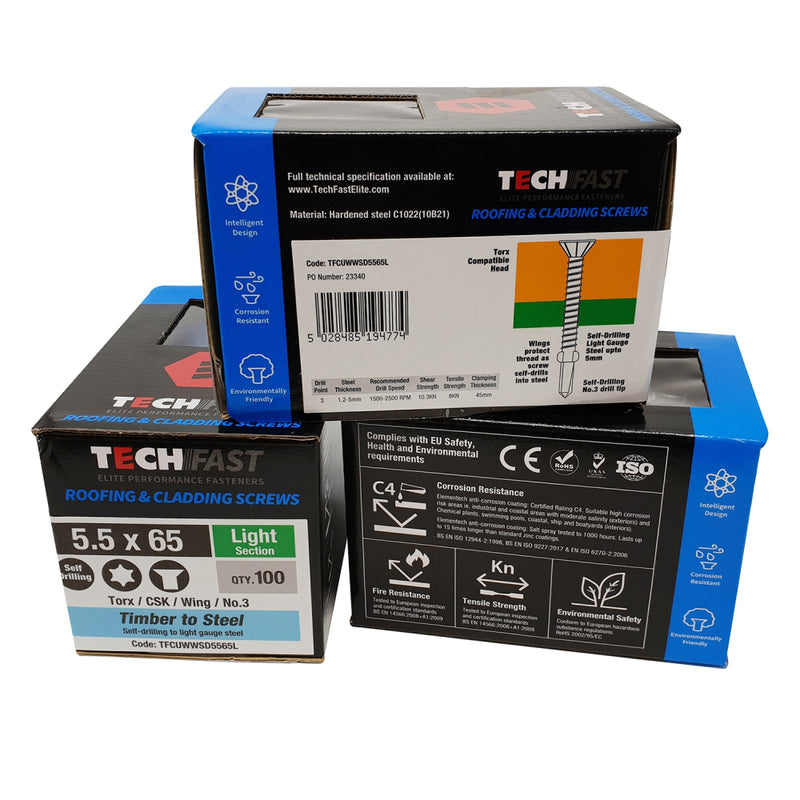 TechFast CSK/Wing/No.3 Per 200 (1000 hours) 4.8x38mm