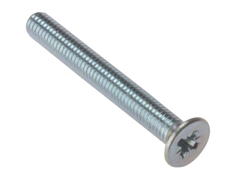 MetalMate Machine Screw M4x25 BZP PZ Csk Hd DIN965 Bx 50
