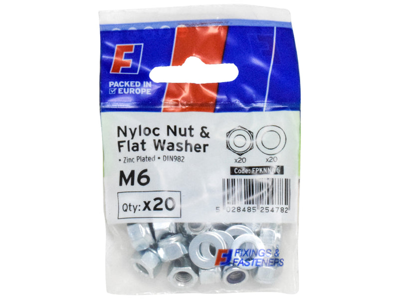 ForgePack Nyloc Nut & Washer 12 per Pk M8 ZP (S)